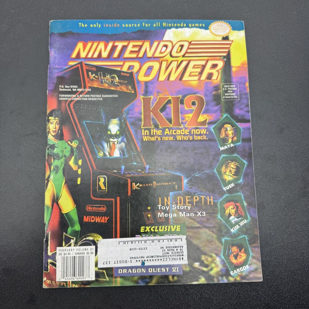 Nintendo Power Magazine Vol 81 Feb 1996 Killer Instinct 2 Toy Story Mega Man X3